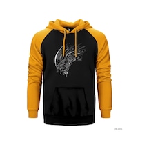 Predator Sarı Reglan Kol Kapşonlu Sweatshirt Sarı