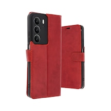 Realme C75 4g Uyumlu Trend S Plus Kapaklı Kılıf - Kırmızı