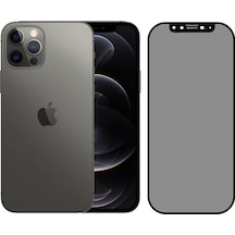 Apple Uyumlu   iPhone 12 / 12 Pro Kamera Kapatmalı 5d Hayalet Privacy Cam Ekran Koruyucu