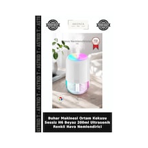 Buhar Makinesi Ortam Kokusu Sessiz H6 Beyaz 200ml Ultrasonik Renkli Hava Nemlendirici