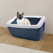 Ilkeshop Imac Funny Kedi Tuvaleti Yeşil/beyaz 65x47,5x33cm