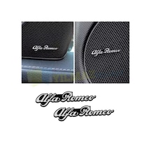 Alfa Romeo Logo Hoparlör Sticker Arma Amblem Metal Yapışkanlı 2Ad