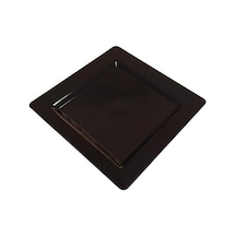 Plastik Kare Tabak Siyah 18 Cm - 10 Adet