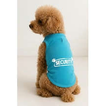 Kedi Ve Köpek Kıyafeti Security Atlet, 3xl, Turquoise-securtiy-basicshirt, Turkuaz