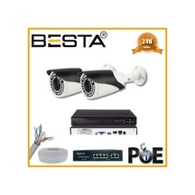 5 Mp 1440p 2 Kameralı Ip Poe Güvenlik Seti