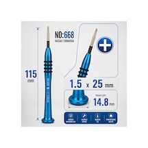 Manyetik Tornavida 1.5x25 Mm Cep Telefonu Ve Elektronik Tamir Aleti - Mavi No:668