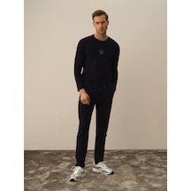Xint Lacivert Pamuk Dokulu Slim Fit Sweat Pantolon 380150