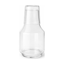 Bardaklı Borosilikat Cam Sürahi 1.75 Litre Isıya Dayanıklı Şeffaf Su Ve Soğuk İçecek Sürahisi