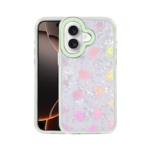 Apple iPhone Uyumlu  16 Uyumlu Lumi Desenli Kapak - Yeşil