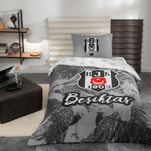 Taç Lisanslı Beşiktaş Kartal Tek Kişilik Pamuk Nevresim Takımı 000000001000047335