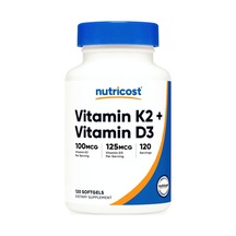 Nutricost Vitamin K2 Mk7 100mcg + Vitamin D3 5000 Iu 12...