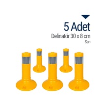 İleri Trafik Delinatör 30  x  8 CM Sarı 5 Adet Esnek Duba