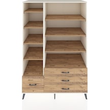 Kronos Dolap 9 Raflı 4 Çekmeceli 132x59x195 Aytaşı-çam/çam Aytaşı