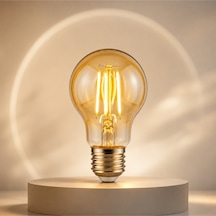 A6 Led Filament Ampul 6w 2700k Amber Cam Sarı Işık 600 Lümen Tekli