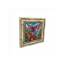 Kelebek Baskılı Taş Tablo 25x25 738