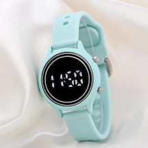 Unisex Tuşlu Led Takvimli Silikon Kadın Kol Saati - Silikon Bileklik Saat St-304167