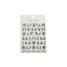 Çini Desenli Tattoo Dövme Sticker Beyaz