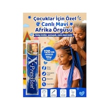 Premium Afrika Örgüsü Saçı 120 Cm 100 Gr - Lacivert