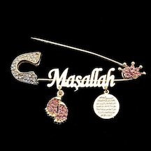 Sahiaksesuar Maşallah Yazılı Bebek Yaka Iğnesi 30