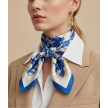 Mavi Gardenya Desen 70 70cm Bandana/fular Çok Renkli