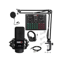 Midex MX-2020 Live Set Efektli Ses Kartı Mikrofon Stand Kayıt Can