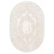 İpek Oval Halı Sardes Koleksiyonu 6101 Krem-68562 Krem