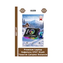 Premium Laptop Soğutucu Cf07 Siyah Tasarım Çalışma Donanım