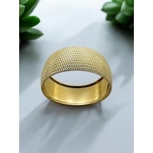 MaGold 8 MM Kalın Bombeli Mat Düz 14 Ayar Altın Alyans Yüzük