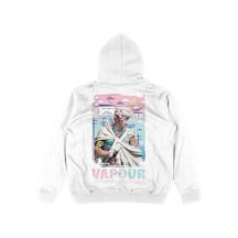 Tarzsokak Vapour Oversize Unisex Kapüşonlu Sweatshirt Hoodie Beyaz
