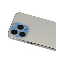 Apple İphone 13 Pro Max Uyumlu Rainbow Kamera Lens Koruma Cam - Mavi