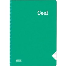 Cool A4 72 Yaprak Plastik Kapak Spiralli Defter 321612 Kareli Yeşil