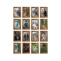 Gustave Caillebotte Tabloları 16'lı Sticker Seti Laptop Defter Etiketi Çok Renkli
