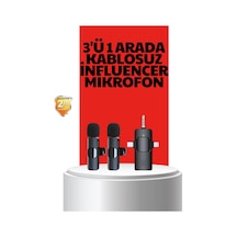 Kablosuz Mikrofon Telefon Tablet Bilgisayar Uyumlu 360 Ses Algılama Gürültü Azaltma Klipsli 8 Saat Kullanım Mh-hs6427-3498