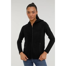 Lumberjack 7ct657 Wb Kadın Siyah Kapüşonlu Polar Ceket 101782303 Siyah