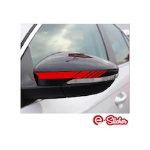 6 Adet Yan Ayna Oto Şerit Sticker Araba Sticker (352161406)