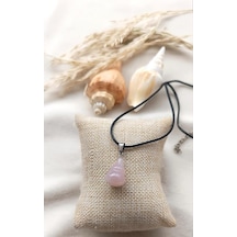 Kolye Gerdanlık Kalp Çakra Yoga Reiki Doğal Pembe Kuvars Taş Kadın