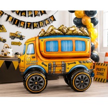 4d Kamyon Folyo Balon 68x58 Cm Araç Temalı Doğum Günü Parti Süsü Dekorasyon Balonu Çok Renkli