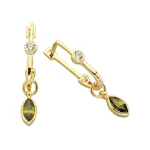 Damla Taşlı Sallantılı Altın Küpe Kp0004 N11.9158