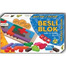 Ahşap Beşli Blok Oyunu.zeka. Strateji. Mantık Oyunu.