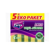 Parex Klasik Yeşil Düz Sünger 5'li Eko Paket 2 Adet