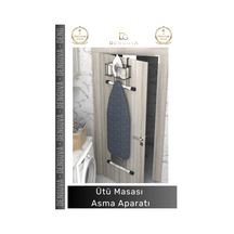 Asmaaparatı Kapı Arkası Düzenleyici Organizer Raf Sistemi Metal Yer Tasarrufu Sağlayan Ütü Masası A Çok Renkli