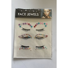 Face Gems Yüz Süsleme Taşı Vücut Kristali Model 23 Beyaz