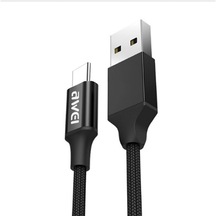 Awei Micro Usb Hızlı Şarj Ve Usb Kablo Kırılmaz 1Mt Cl-50 Siyah (276028784)