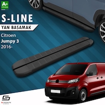 S-dizayn Citroen Jumpy 3 Kısa Şase S-line Siyah Yan Basamak 213 Cm 2016 Üzeri A+ Kalite