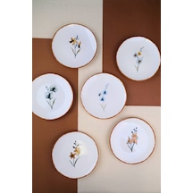 Tabak Evi Porselen Azelya Karma Pasta Tabağı Seti 19,50cm 6 Kişilik 6 Parça Çok Renkli