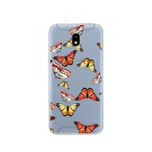Samsung Galaxy J5 Pro İle Uyumlu 1mm Slim Fit Water Color 2 Baskılı Şeffaf Kılıf Şeffaf