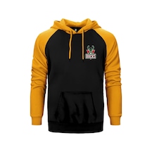 Milwauke Bucks Green Logo Sarı Renk Reglan Kol Kapşonlu Sweatshirt Sarı