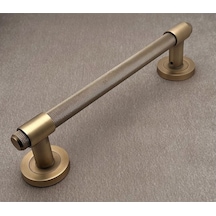 Punch Zamak A213 Mat Antik Sarı Çekme Kol Sürgülü Kapı Çekme Kolu 25 Cm 1 Adet
