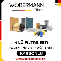 Wöbermann VW Jetta 1.6 TDI Filtre Bakım Seti 2009-2010 CAY 4'lü Karbonlu