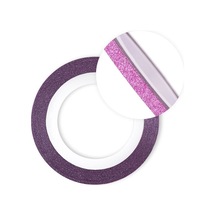 Nail Art Yapışkan Şerit 1 Metre Simli Pembe 3mm Tırnak Dekorasyon Bandı